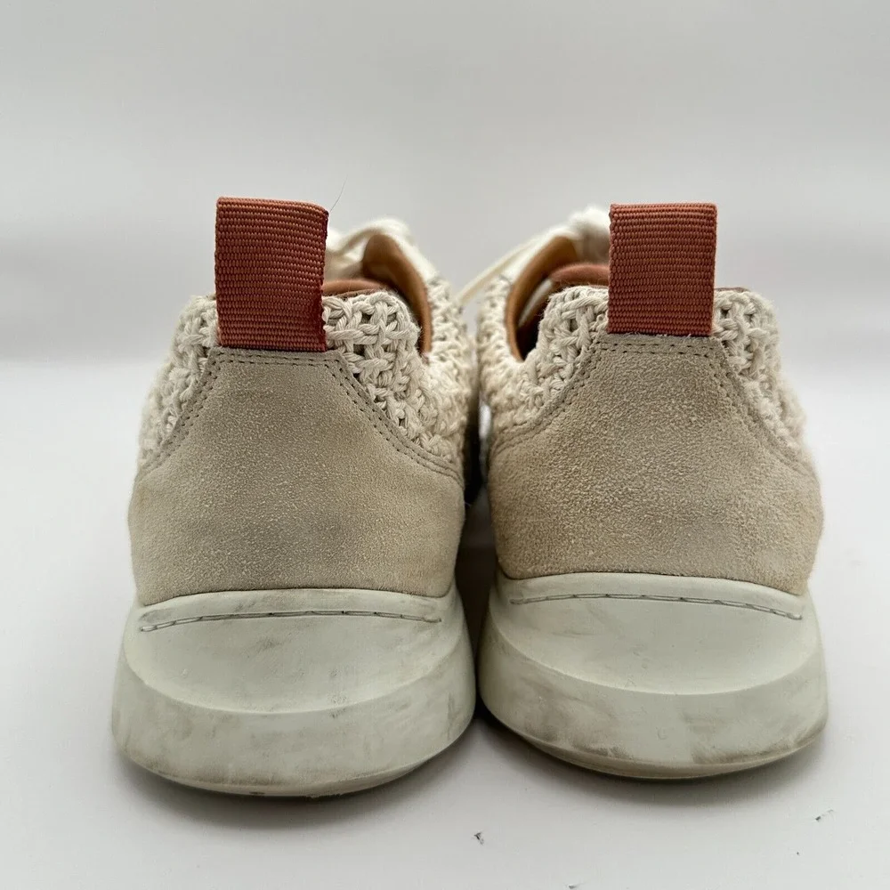 Sezane Souliers Sama Sneakers Shoes‎ Womens Size 10 Beige Crochet Luxury Indie